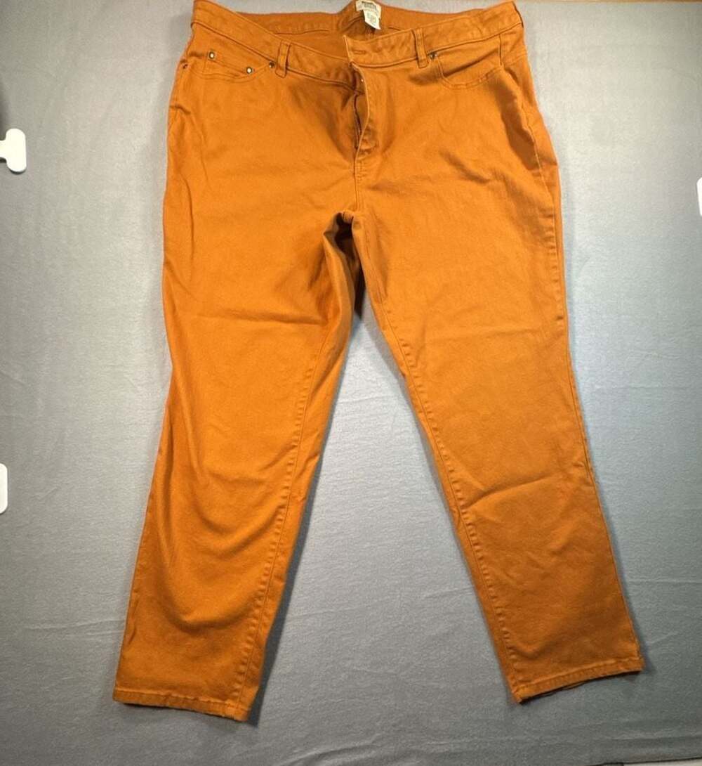 Monroe & Main Women's Orange Stretch Jeans Size 24W
